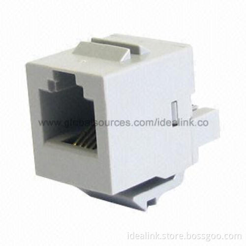 UTP Telephone Modular Jack for RJ45 Cables, with Cat 5e/6 Connector and ETL/CE Marks